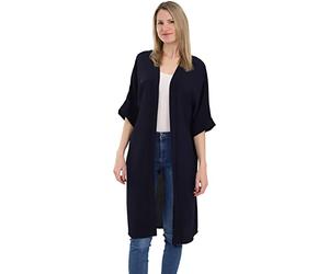 Malito - Kimono para mujer - Cardigan para el verano - Túnica Blazer para el día a día - Bikini de fiesta en la playa 2342 Talla única, azul oscuro, 36-44