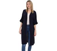 Malito - Kimono para mujer - Cardigan para el verano - Túnica Poncho Blazer para el día a día - Playa Fiesta Bikini Cover Up Basic 2342 Talla única, azul oscuro, 36-44