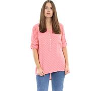 Malito Mujer Blusa con Ancla-Print 3/4 Túnica Parte Superior Top Oversized 9013 (Coral)