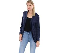 Malito Mujer Cardigan Largo Diseño Oversize Look Chaleco Chaqueta 5021 (Azul Oscuro)