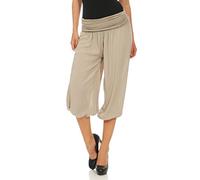 Malito Mujer Pantalón Bombacho Aladino Harem Pantalón Yoga Uni 1483 (Fango)