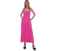Malito - Mujer Vestido Bandeau - Vestido sin Tirantes para la Playa y Todos los días - Vestido de Verano con Smocked Top - Airy Loose Beach Dress 4635rosa