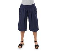 Malito - Pantalón Capri Mujer - pantalón Corto Unisex de algodón - pantalón de Tejido Ligero y cómodo para los días cálidos - pantalón aladino Fino para el Verano 23286P Azul Oscuro