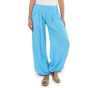 Malito - Pantalones Bombachos de Mujer - Pantalones de harén Sueltos para el Verano - Pantalones de Verano Casuales Pantalones de Ocio 23245P Azul Celeste