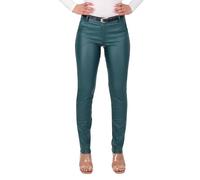 Malito - Pantalones chinos para mujer - elegantes pantalones de cuero elástico - elegantes pantalones elásticos de fiesta para mujer 1031 (S-XXL), petróleo, S