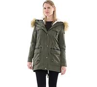 malito Parka forrado para mujer con capucha abrigo de trinchera abrigo de invierno 81099, L