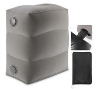Maliton Reposapiés Inflable para Avión, Viajes Inflable Reposapiés, Fácil de Inflar, con Práctica Bolsa - Para Avión, Coche, Oficina, Para Dormir en Vuelos Largos para Niños (Gris, 1 Pieza)