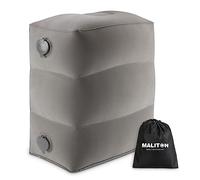 Maliton Viajes Inflable Reposapiés, Almohada Inflable Altura Ajustable Para Aviones, Almohada de Viaje Para Tren,CojíN de Altura Regulable Para Viajes-Gris
