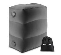 Maliton Viajes Inflable Reposapiés, Almohada Inflable Altura Ajustable para Aviones, Almohada de Viaje para Tren,CojíN de Altura Regulable Para Viajes-Gris Oscuro