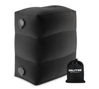 Maliton Viajes Inflable Reposapiés, Almohada Inflable Altura Ajustable Para Aviones, Almohada de Viaje Para Tren,CojíN de Altura Regulable Para Viajes-Negro