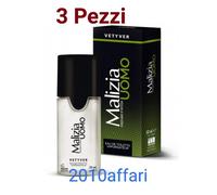 Malizia Hombre Vetiver Perfume D'intesa Eau De Toilette Spray 50 ml - 3 Piezas