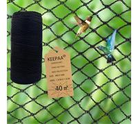 Malla antipajaros Red Proteccion - Malla de 15 mm Adecuada para Proteger Jardines estanques huertos Red para Pollos Negro (4 * 10m-15mm)