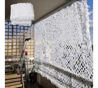 Malla Camuflaje Blanca 4x4m/1x6m/2x8m/2.5x5m/3x12m/8x9m Red de Camuflaje,Redes de Camuflaje Militar,Mallas de Camuflaje para Caza Parasol Decoración Camufar Sombrilla Toldo(Tamaño:4.5x8m)