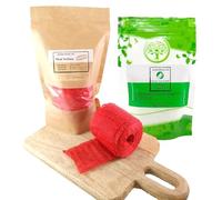 Malla Cárnica Roja 150 mm / 10 m + Sal de Curado 0,6% 100 g - Para Embutidos Caseros, Pancetas, Rollos, Lomos y Cuellos, Red de Jamón