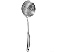 Malla colador de acero inoxidable 45 cm resistente al calor aceite | Acero inoxidable, 45 cm de longitud total, almacenamiento colgante, resistente al calor, apto para lavavajillas