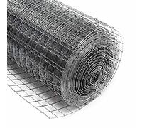 Malla de alambre cuadrada 12x12mm, rollo 5m, altura 50cm, acero galvanizado, cierres, gallineros
