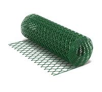 Malla de alambre cuadrada 25x25mm de color verde, rollo de 10m altura 120cm, de acero galvanizado