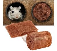Malla de Alambre de Cobre 6 Metros Trampa para Roedores para Cerrar Huecos Alrededor de Jardines, Ventanas, Garajes, Tuberías, etc para Controlar Caracoles, Ratones y Otros Roedores