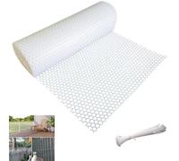 Malla de alambre de pollo de plástico ABS, valla de aves de corral, alambre hexagonal para jardinería, red de barrera de construcción, manualidades de marco de pollo, red floral (blanco, 40 x 5 m)