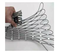 Malla de alambre tejida de acero inoxidable, red de protección de seguridad resistente, conexión a presión, cuerda anticaídas para jaulas de zoológico, escalada, aplicaciones decorativas de bricolaje