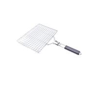 Malla de barbacoa acero inoxidable 304, cesta antiadherente for asar, estera for parrilla, carne, verduras, Picnic, fiesta, herramienta(Round 1pc)