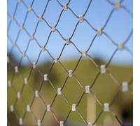 Malla de Cable de Acero Inoxidable - Malla Flexible de protección contra caídas para Balcones y escaleras 304, Valla de Seguridad Duradera de 2x25 m, barandilla de Cable expandible para Mayo