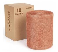 Malla de cobre, 10m x 12,5 cm, 100% malla de cobre puro, malla de cobre tejida en rollo, bloqueador de huecos para agujeros de construcción, protección de árboles jóvenes y semillas.