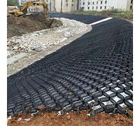 Malla de control de suelo de panal para estabilización de caminos de entrada y pendientes. Fácil de instalar, 3 x 4 m, muros de retención de rejilla de suelo y rejillas estabilizadoras de grava