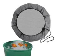 Malla de cubo de lluvia - Protector de hojas de barril de lluvia | Diseño de cordón para tanque de agua - Mantiene el jardín poliéster reutilizable | Cubierta de barril - Protección de pantalla