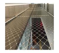 Malla de cuerda arquitectónica Rollo de red cuerda metal, tejido precisión, fuerte capacidad carga, protección seguridad, flexible(18 * 2.3m/59 * 7.5ft)