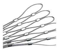 Malla de cuerda de acero inoxidable, malla de seguridad flexible para barreras de animales y aves de corral, diámetro del alambre de 4 mm