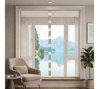 Malla De Fibra De Vidrio Mosquitera Puerta Magnética, Mosquitera Para Puerta Con Imanes Potentes, Instalación Sin Taladro, Cierre Automático, Malla Transpirable Y Antidesgarro(White,60x65cm)