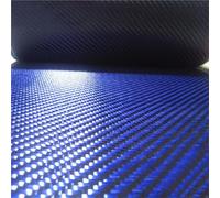 Malla de fibra de vidrio Tejido mixto de fibra aramida y carbono, 50 cm ancho x - 4 m largo, sarga roja, azul amarilla, 1 pieza(Blue,50cm x 3.5m)