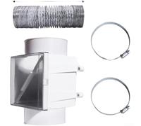 Malla de filtro de pelusa de plástico, 19 x 23 x 22,5 cm, trampa de repuesto con manguera de aluminio de 2,5 m para secadores eléctricos domésticos, limpieza de ventilación (boquilla)