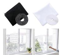 Malla de malla para ventanas de bricolaje para uso en interiores que proporciona una protección eficaz contra moscas e insectos para ventanas en el hogar u oficina (blanco, 1,3 x 1,5 m)
