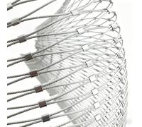 Malla de seguridad de acero inoxidable para escaleras y balcones, red de protección de cables flexible, 10 cm, tamaño de malla, valla de aves de corral y seguridad de mascotas