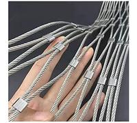 Malla de seguridad de acero inoxidable, red de alambre galvanizado para protección contra caídas en el techo y seguridad de cuerda de alambre, valla entrelazada de alta resistencia a la tracción