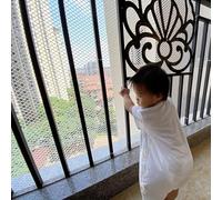 Malla de seguridad for balcones, malla de alambre de plástico flexible negra, malla de valla con orificio hexagonal, barandilla de jardín, cubierta, ático, valla enrollable(1.2x5m/3.94x16.4ft)