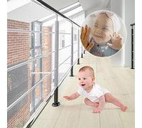 Malla De Seguridad para Escaleras, XiYee 3 Metros Red de Seguridad para Balcones, Red de Seguridad para Niños, Redes De Protección de Las Escaleras Balcón, Malla Tejida para Escaleras (White)