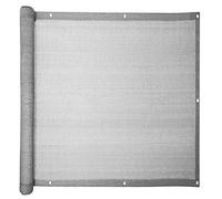 Malla de sombra gris claro de 95 x 700 cm con cuerda para terraza, jardín, piscina, patio, protección UV, solución de privacidad al aire libre, fácil instalación