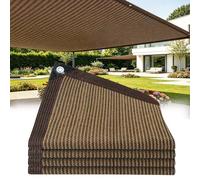 Malla de Sombra marrón Resistente de 1x5 m, con Bloqueo UV del 90%, Transpirable, Aislante térmico y con Ojales Reforzados, Ideal para la protección de Plantas de jardín e Invernadero.