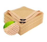 Malla de sombra resistente a los rayos UV 80 %, tela transpirable con ojales para aves de corral, jardín, camping, Telo (3 x 3 m)