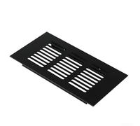 Malla de ventilación de aleación de aluminio negra para puertas de gabinete, pantalla rectangular de flujo de aire para armarios de zapatos y muebles, rejilla de escape de metal para mejorar la