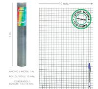 Saturnia Malla electrosoldada galvanizada 13x13 Altura 100 cm Rollo 10 m Uso doméstico
