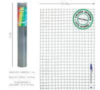 Malla electrosoldada galvanizada 19x19 / 100 cm. rollo 10 metros uso d