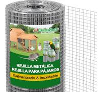 Malla Electrosoldada Galvanizada, Rollo 0.4M x 5M, Luz de Malla 12.7x12.7mm, Alambre de 0.9mm de Grosor - para Cerramientos, Gallineros, Jardín y Refuerzo - Amagabeli