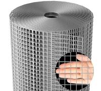 Malla Electrosoldada Galvanizada, Rollo 0.4M x 5M, Luz de Malla 6x6mm, Alambre de 0.6mm de Grosor - para Cerramientos, Gallineros, Jardín y Refuerzo - Amagabeli
