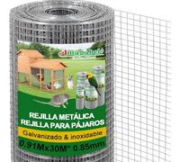 Malla Electrosoldada Galvanizada, Rollo 1.2M x 10M, Luz de Malla 12x12mm, Alambre de 0.85mm de Grosor - Para Cerramientos, Gallineros, Jardín y Refuerzo - Amagabeli