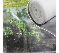 Malla Fina de protección contra Insectos para Plantas, 12x29 m. Malla de jardín para Semillas, Verduras, Flores y Frutas. Túnel de Cultivo para Invernadero con Malla de 40 mm. Color Blanco.