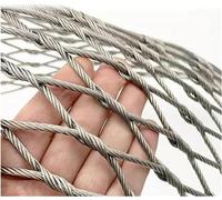 Malla Flexible de Cuerda de Acero Inoxidable, Valla Tejida antirrobo de límite de protección de Resistencia a Impactos for Campo de fútbol agrícola(3mm*15cm)